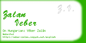 zalan veber business card